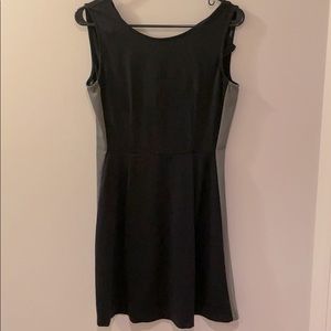 Black dress with army green side panel. Small.